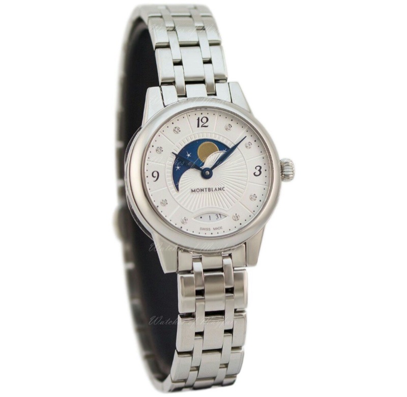 MONTBLANC萬寶龍 Bohème寶曦腕錶系列~月相不鏽鋼錶（女）現貨-1