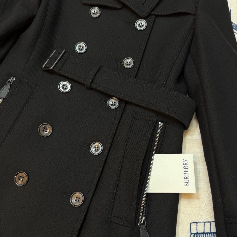 BURBERRY英國黑色羊毛大衣UK6-6