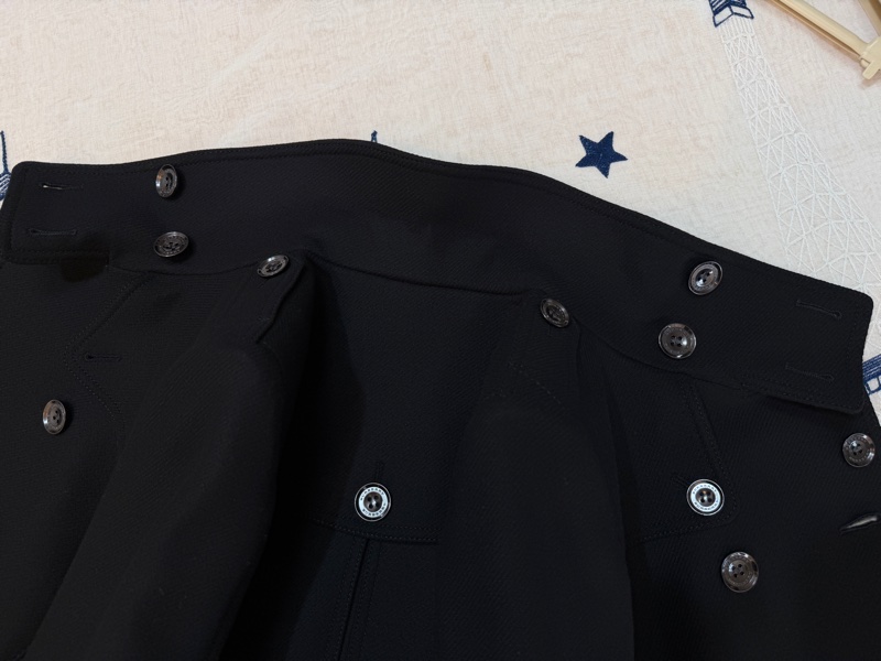 BURBERRY英國黑色羊毛大衣UK6-9