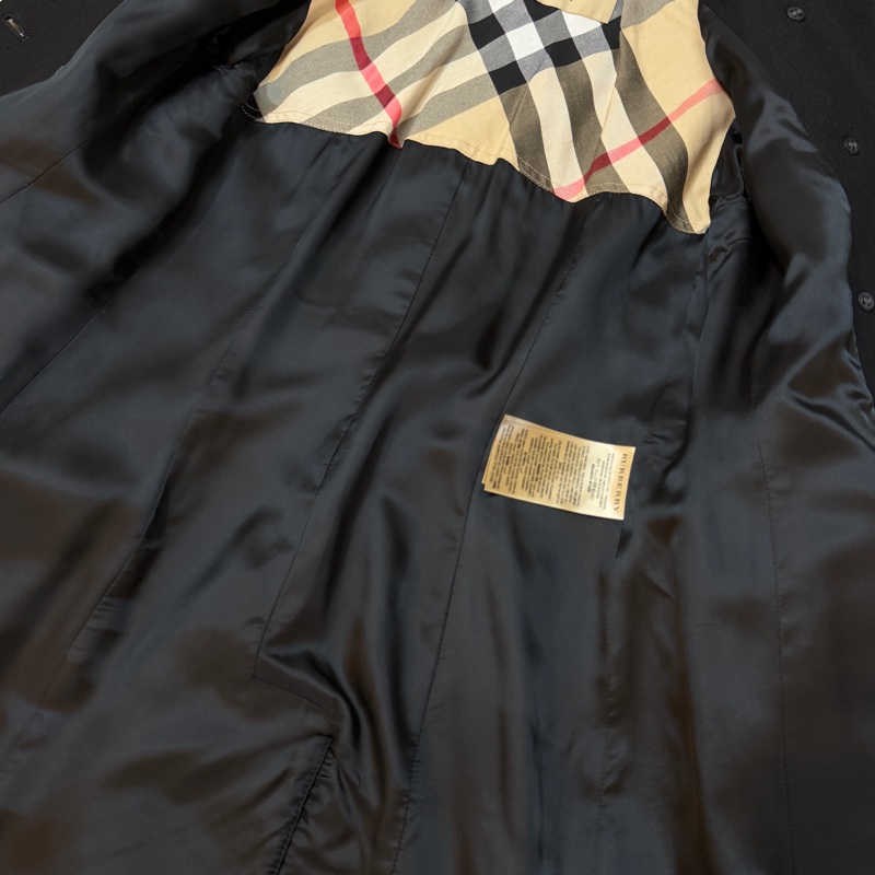 BURBERRY英國黑色羊毛大衣UK6-10