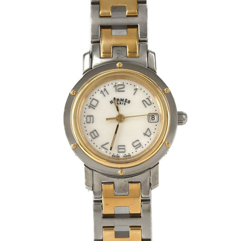 愛馬仕 Clipper Nacle 雙色 CL4.220 SSxGP 石英錶