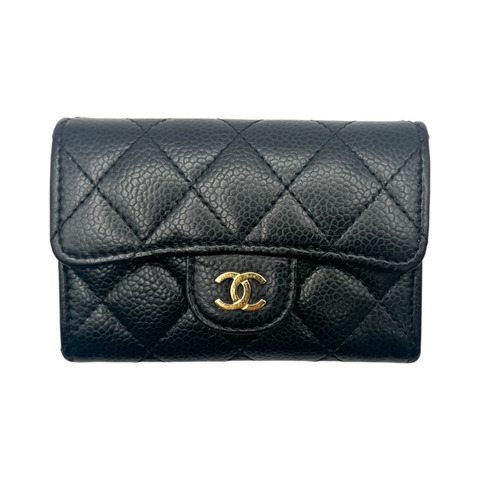 黑色 荔枝紋 牛皮 卡夾 名片夾 AP0214【CHANEL 香奈兒】 AP0214