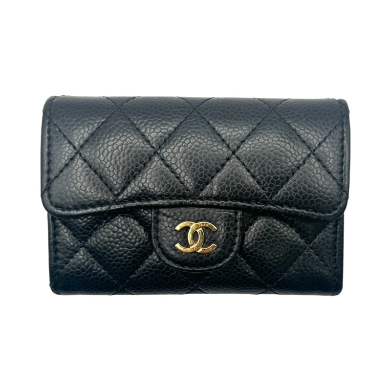 黑色 荔枝紋 牛皮 卡夾 名片夾 AP0214【CHANEL 香奈兒】 AP0214-0