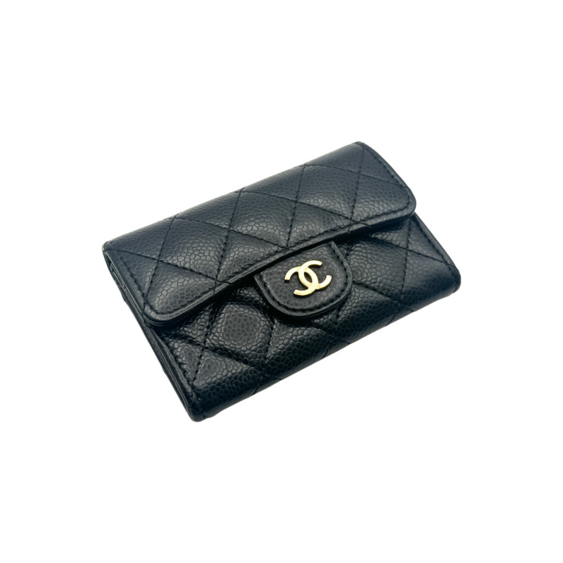 黑色 荔枝紋 牛皮 卡夾 名片夾 AP0214【CHANEL 香奈兒】 AP0214-2