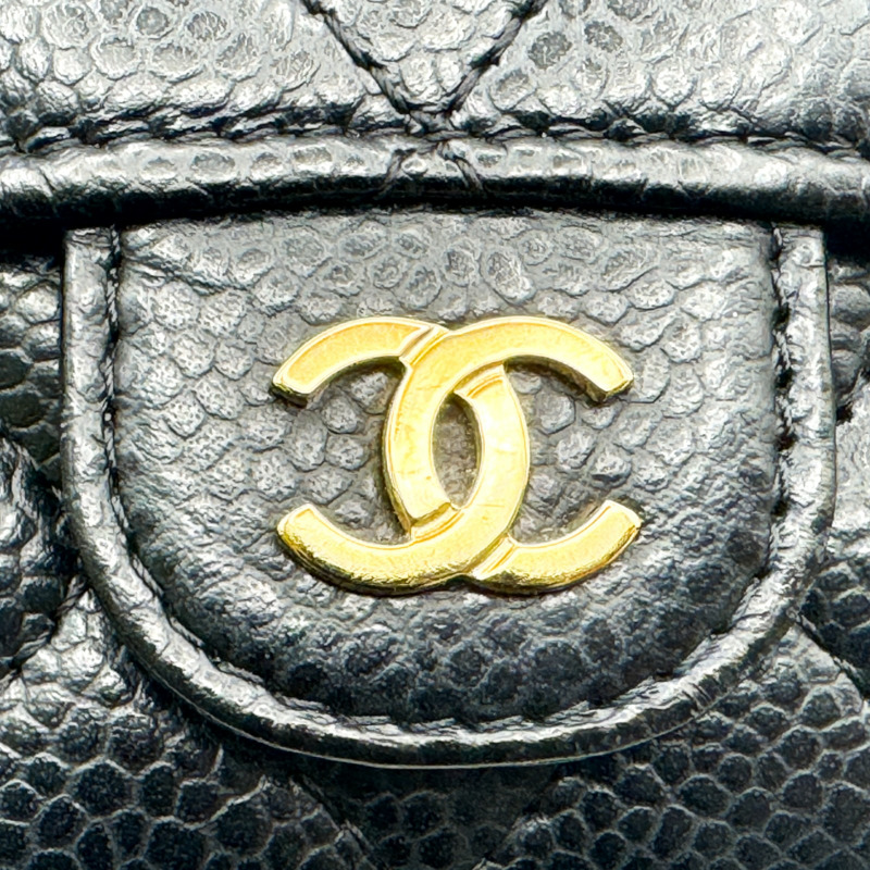 黑色 荔枝紋 牛皮 卡夾 名片夾 AP0214【CHANEL 香奈兒】 AP0214-9