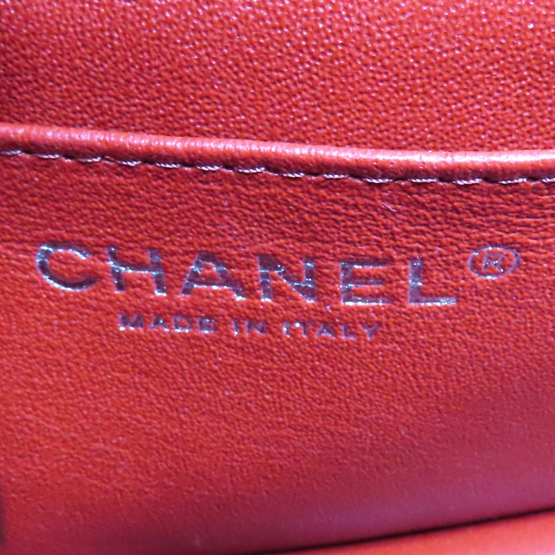 紅色 羊皮 COCO 20 鏈帶肩背包 淡金釦【CHANEL 香奈兒】 A69900-5