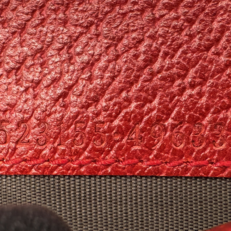 紅/棕色 提花帆布 GG Ophidia 金扣 兩折短夾 523155【GUCCI 古馳】 523155-8