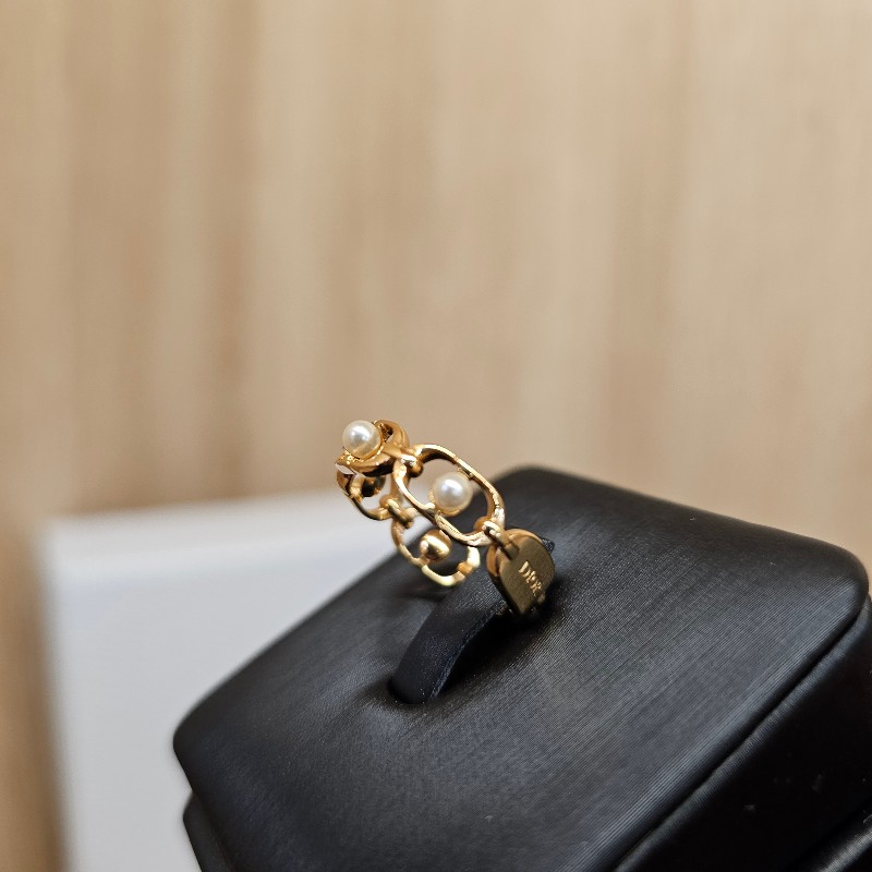 [甜美好物甜出❣️] Dior 金色珍珠串聯 MontaigneJolie戒指-5