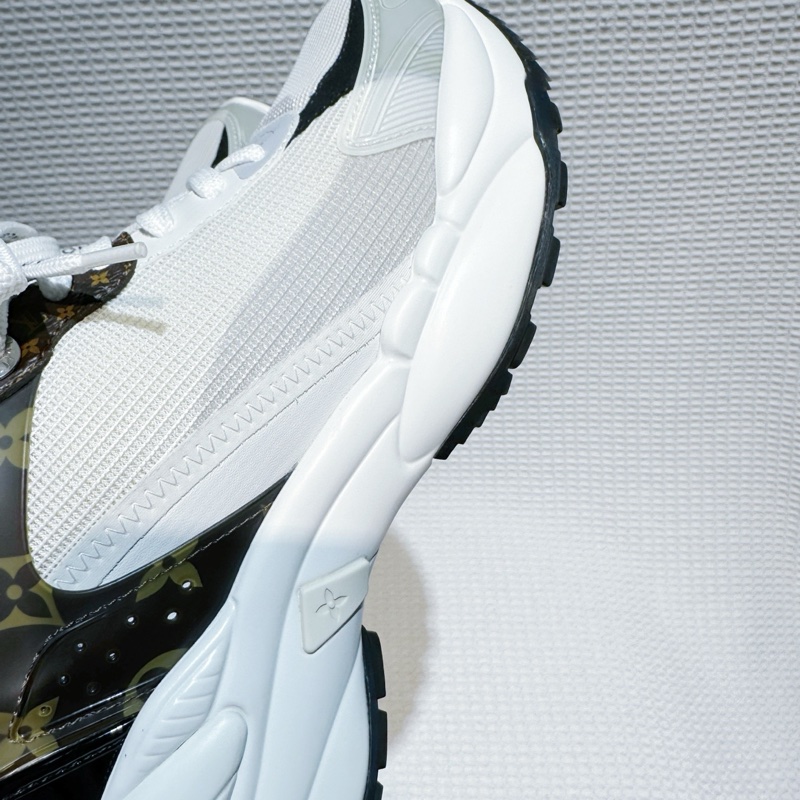 路易威登 LOUIS VUITTON LV RUN55 白棕運動鞋 尺碼/38碼-4