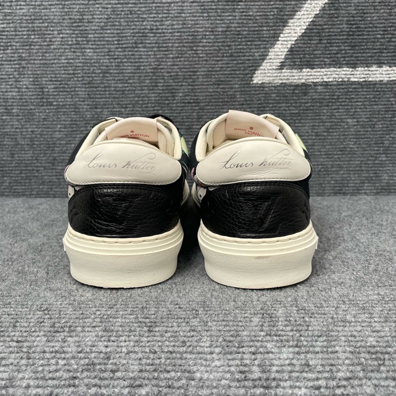 LV 黑色帆布面動物印花板鞋38碼-2