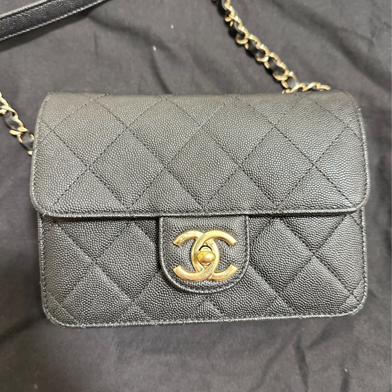 Chanel拉鍊方胖 二手-0