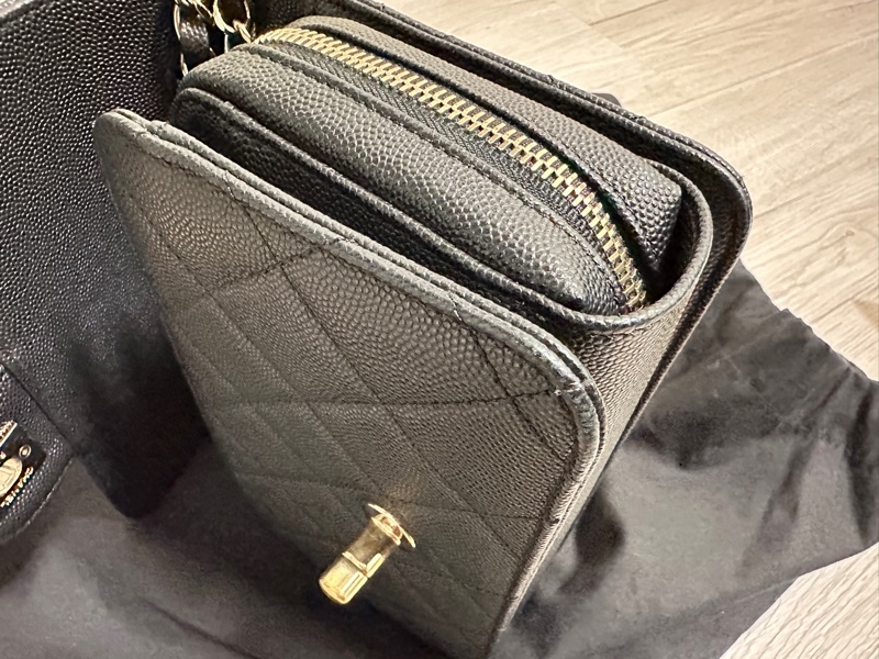 Chanel拉鍊方胖 二手-11