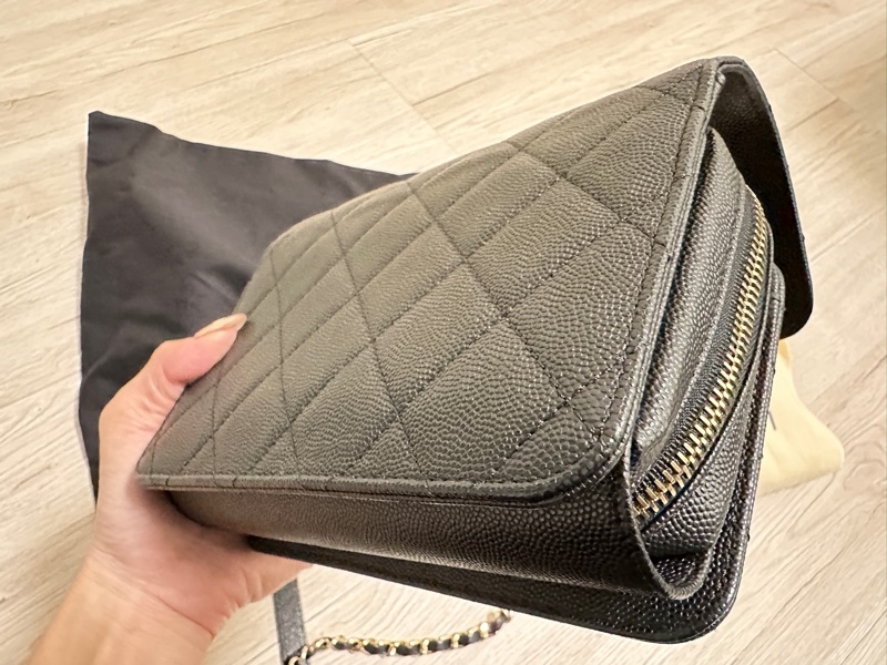 Chanel拉鍊方胖 二手-14