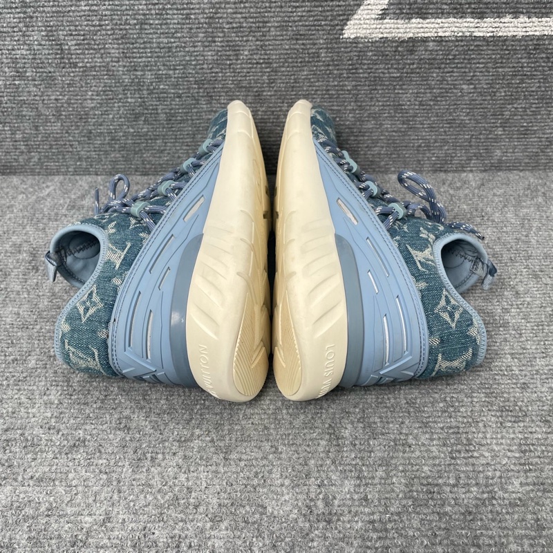 LV 藍色牛仔帆布老花運動鞋41.5碼-5