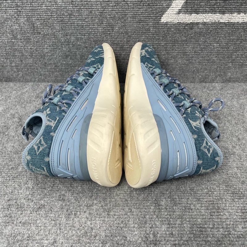 LV 藍色牛仔帆布老花運動鞋41.5碼-6