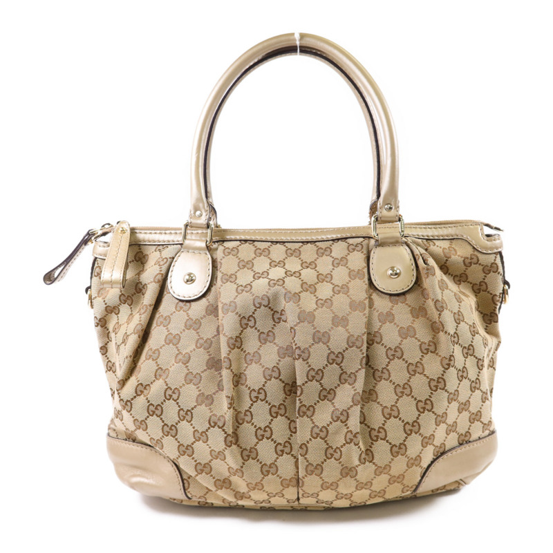 GUCCI 帆布2 Way Shoulder Bag金扣手挽肩背兩用袋-1