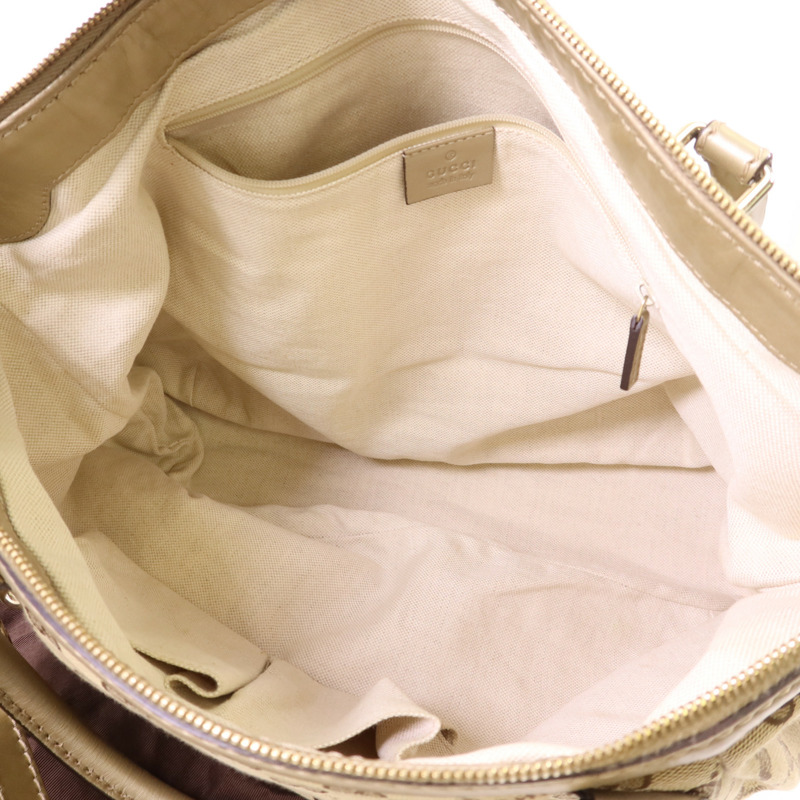 GUCCI 帆布2 Way Shoulder Bag金扣手挽肩背兩用袋-5