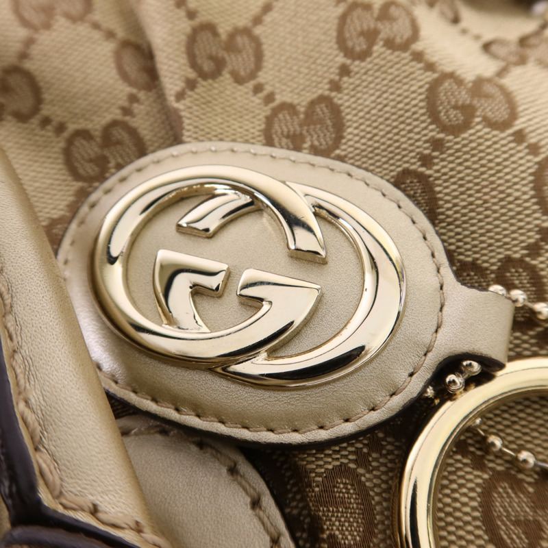 GUCCI 帆布2 Way Shoulder Bag金扣手挽肩背兩用袋-9