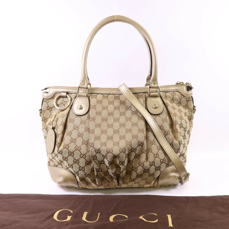 GUCCI 帆布2 Way Shoulder Bag金扣手挽肩背兩用袋-19