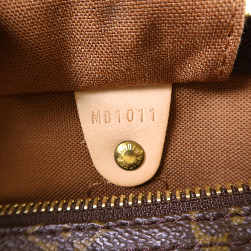 LOUIS VUITTON Monogram Speedy 35金扣手挽袋-7