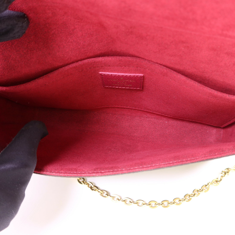 LOUIS VUITTON Monogram Felicie Pochette金扣鏈帶肩背袋-5