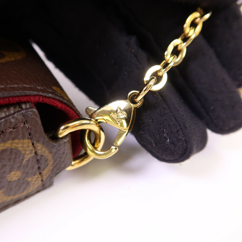 LOUIS VUITTON Monogram Felicie Pochette金扣鏈帶肩背袋-8