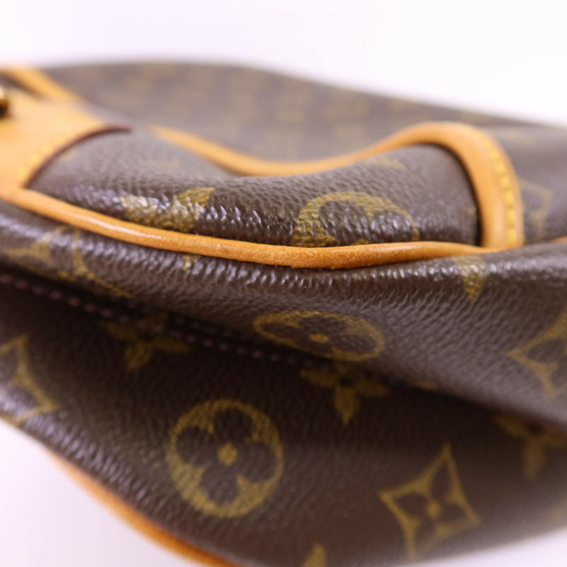 LOUIS VUITTON Monogram Deauville金扣手挽袋棕色-20