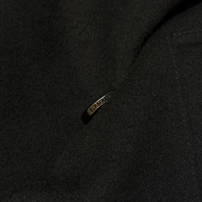 BURBERRY英國黑色羊絨大衣UK6-7