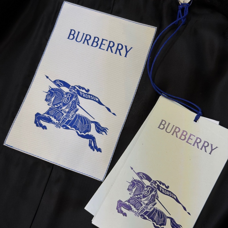 BURBERRY英國黑色羊絨大衣UK6-13