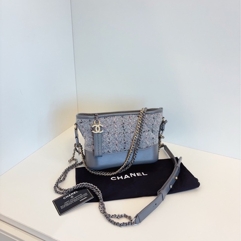 【99新🆕】Chanel Gabrielle花呢針織流浪包 小號 單肩斜挎包