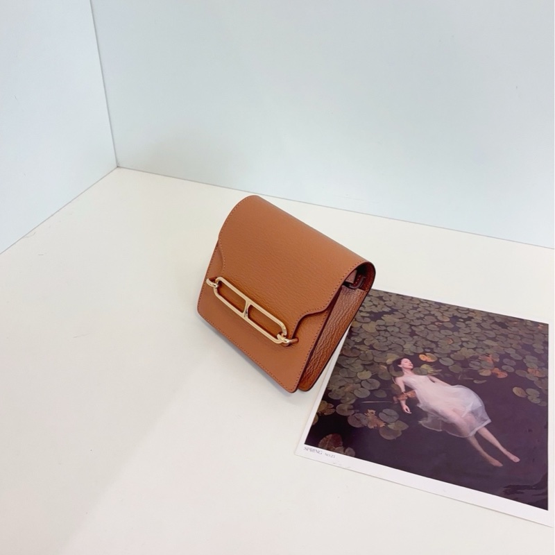 【98新🆕】Hermes 金棕金扣roulis slim豬鼻子腰包 z刻斜挎包-3