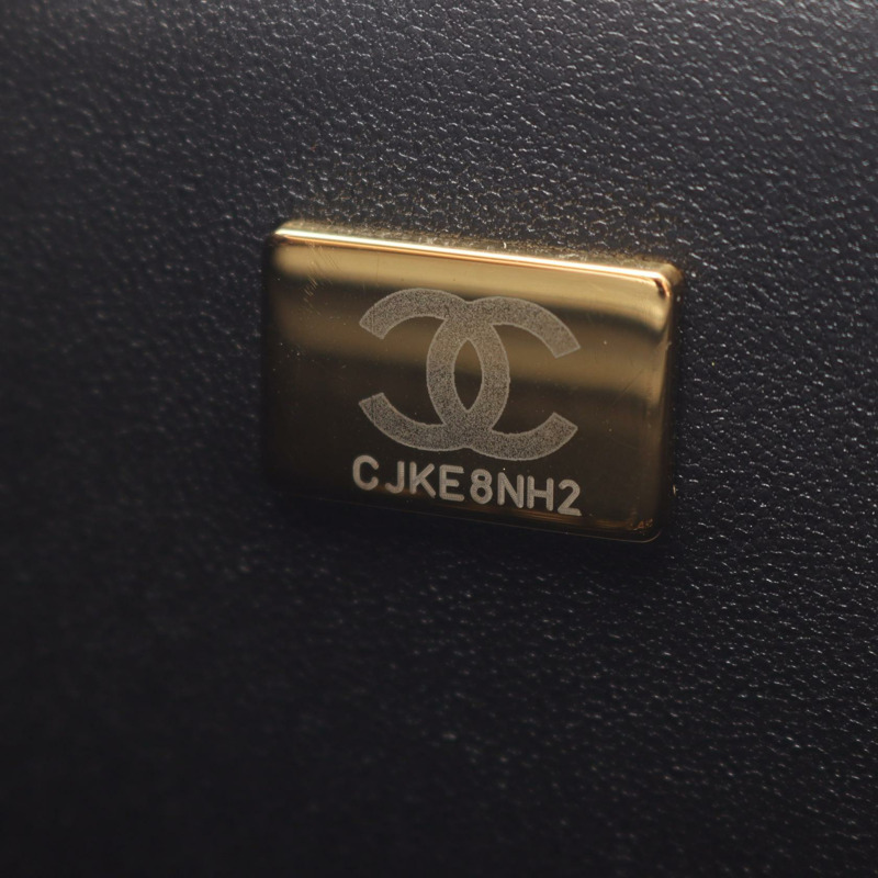 香奈兒 Boy Chanel 單肩包 A67086 黑色粒面小牛皮 二手 女士 金色五金-4