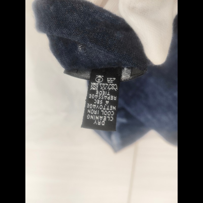 CHANEL香奈兒Cashmere 羊絨藍色漸變圍巾-6