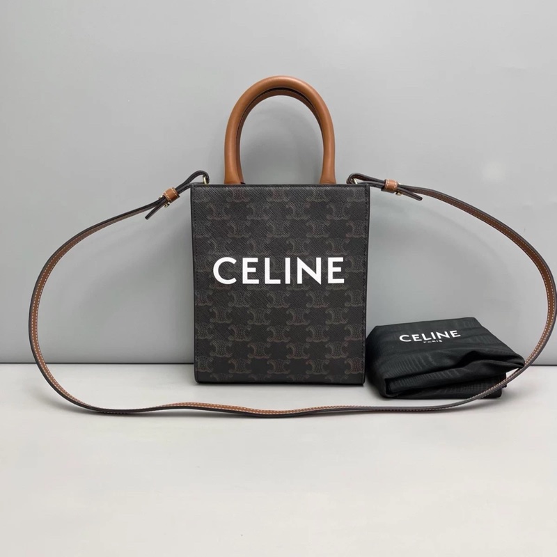 Celine賽琳 Cabas迷你老花凱旋門琴譜包-0