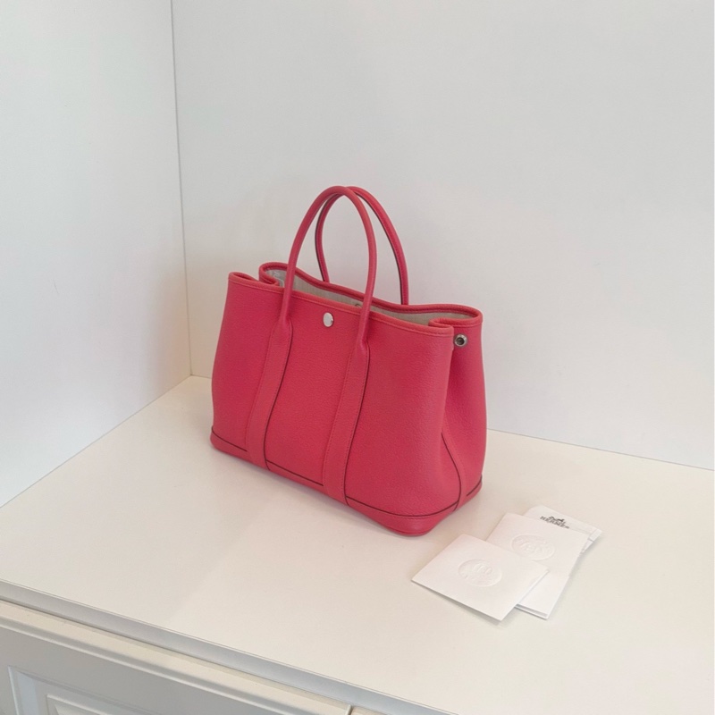 【閒置新🆕】Hermes 花園30 gp30 garden party 30 negonda皮 A5 杜鵑紅 💄手提包-2
