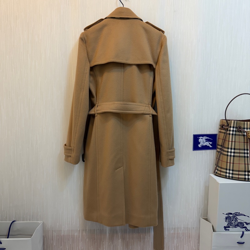 BURBERRY英國蜜色羊絨混紡大衣UK10-3