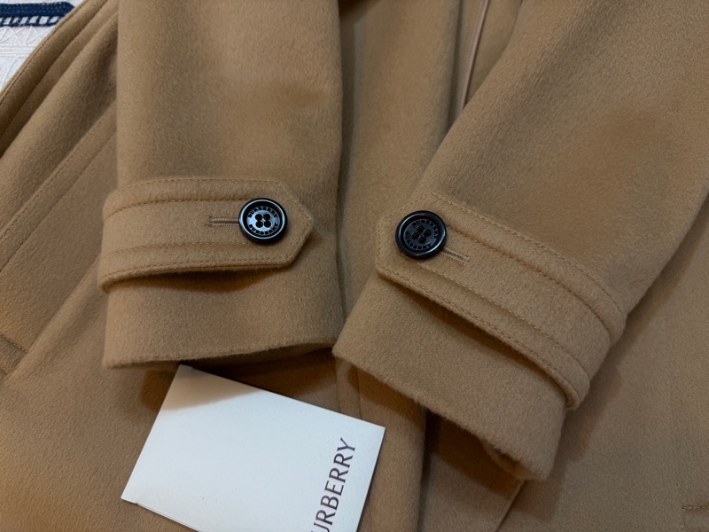 BURBERRY英國蜜色羊絨混紡大衣UK10-4
