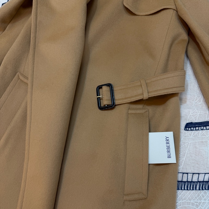 BURBERRY英國蜜色羊絨混紡大衣UK10-6