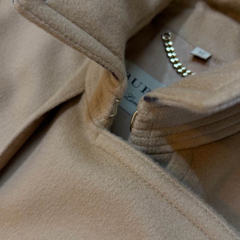 BURBERRY英國蜜色羊絨混紡大衣UK10-7