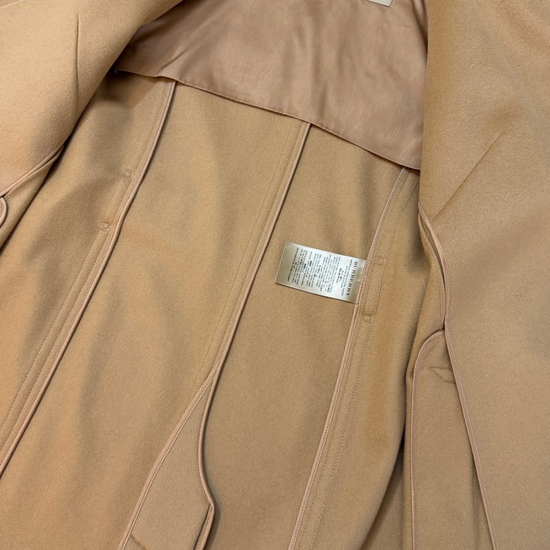 BURBERRY英國蜜色羊絨混紡大衣UK10-10