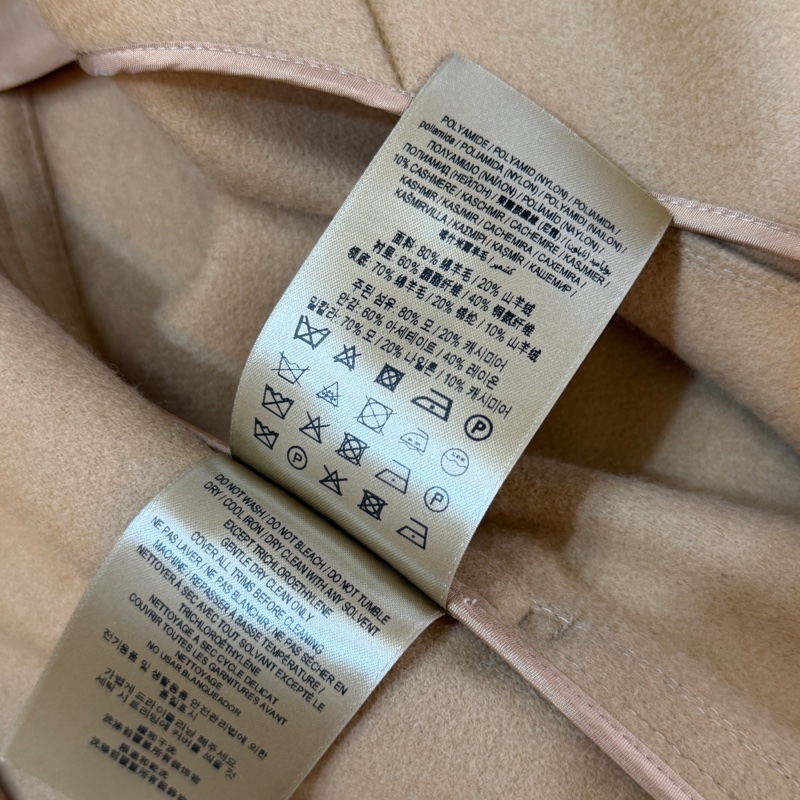 BURBERRY英國蜜色羊絨混紡大衣UK10-13