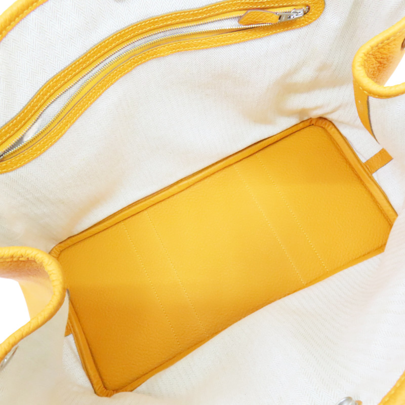 芥末黃 Negonda牛皮 Garden party 36 手提包 X刻【HERMES 愛馬仕】-4