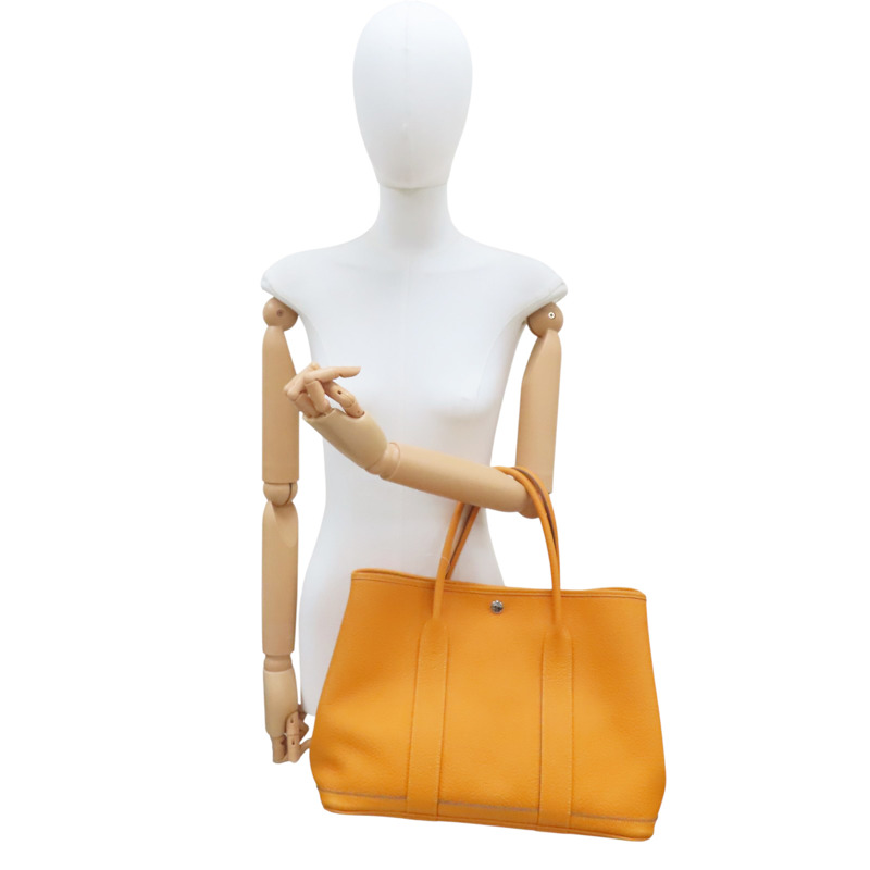 芥末黃 Negonda牛皮 Garden party 36 手提包 X刻【HERMES 愛馬仕】-8