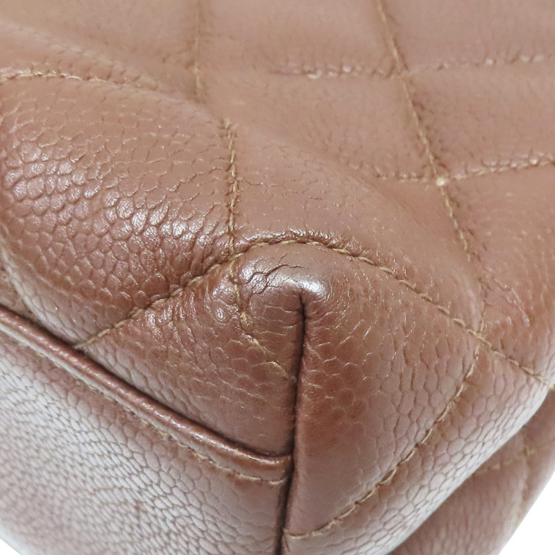 磚紅色 菱格紋 荔枝紋 牛皮 肩背包【CHANEL 香奈兒】-9