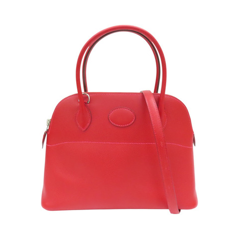 紅色 Epsom牛皮 Bolide 27 柏莉包 兩用包 口O刻 無鎖頭【HERMES 愛馬仕】