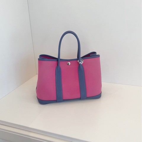 【9798新🆕】Hermes 帆布拼皮GardenParty Gp30花圖包 C刻手提包