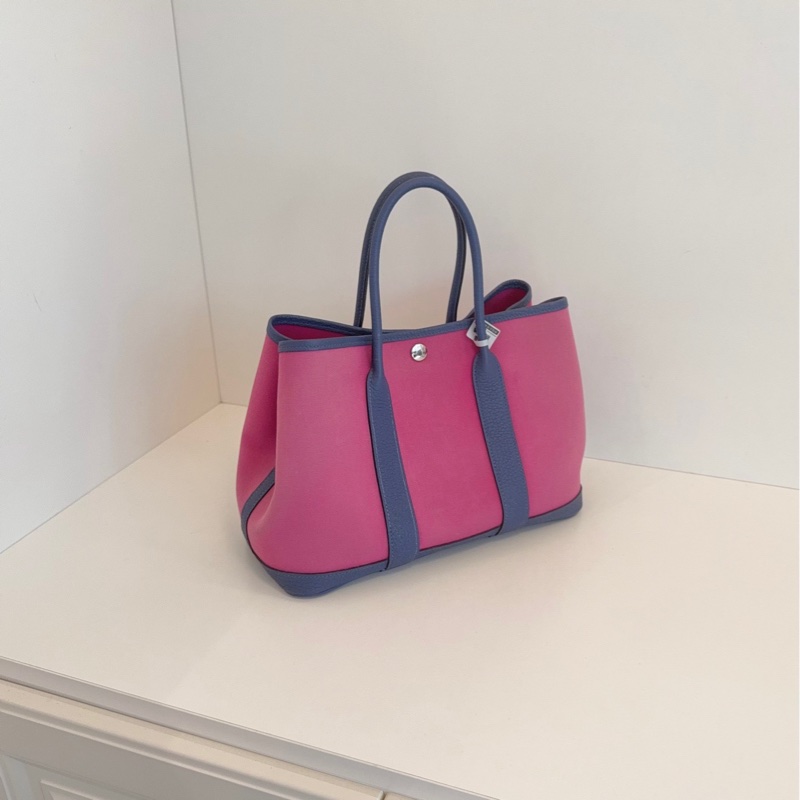 【9798新🆕】Hermes 帆布拼皮GardenParty Gp30花圖包 C刻手提包-1