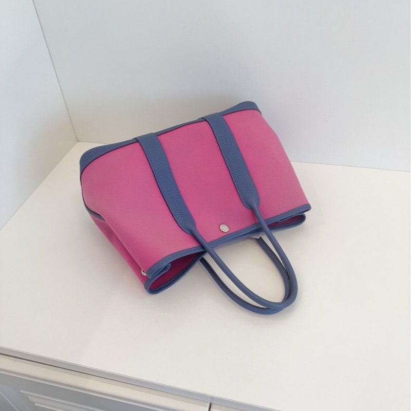 【9798新🆕】Hermes 帆布拼皮GardenParty Gp30花圖包 C刻手提包-4