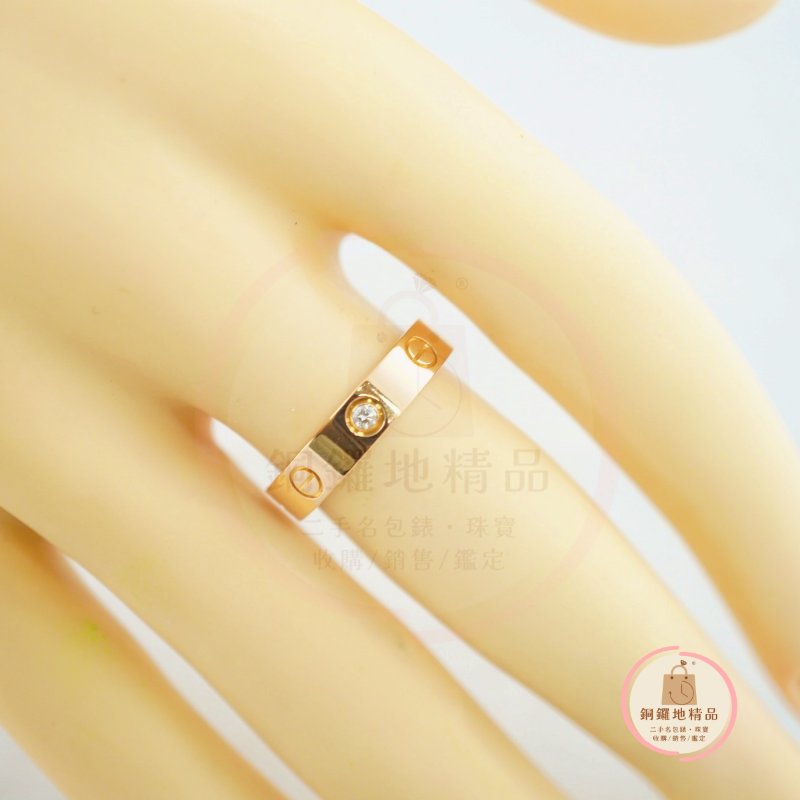 Cartier 卡地亞 LOVE玫瑰金鑲鑽戒指 鑽戒-2