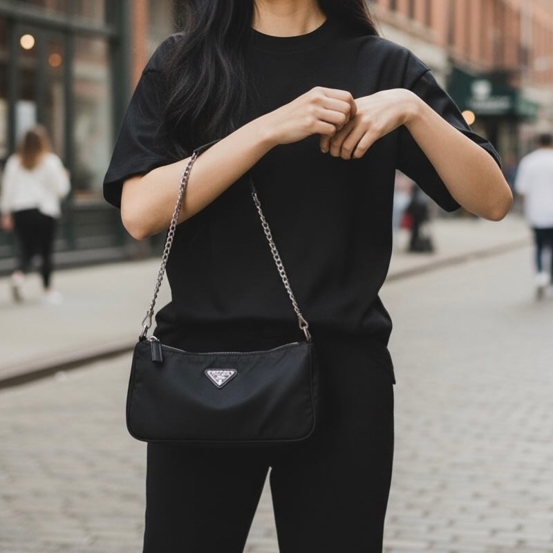 Prada hobo 腋下包 (新款有拉鏈內袋）-0